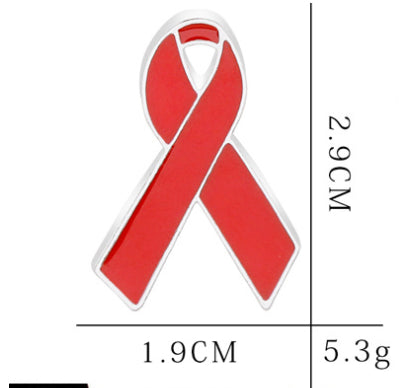 Red And Blue Ribbon Badge Brooch