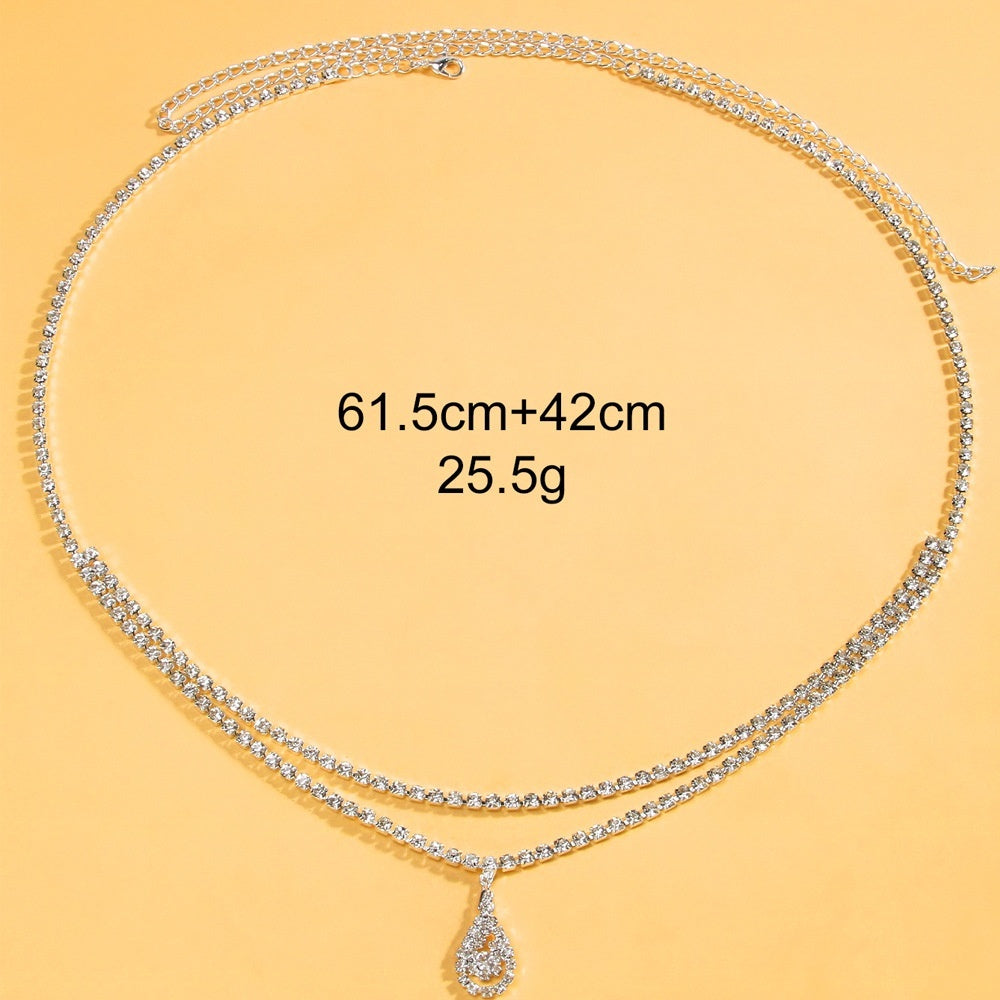 Water Drop Pendant Waist Chain Women's Simple Fashion