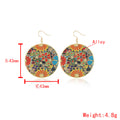 1 Pair Of European And American Style Drop Earrings, New Fashion Exaggerated Floral Design, Trendy Oversized Computer Chip Enamel Flower Earrings