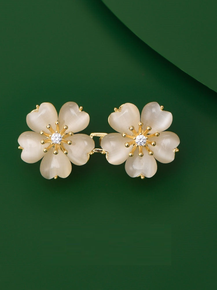 Cherry Blossom Belt Buckle Brooch For Women