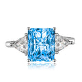 New Geometric Triangle Open-End Jewelry Square Diamond Ring For Women