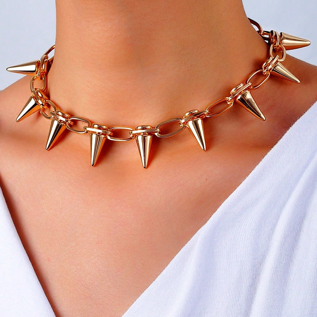 Personalized Punk-styled Stud Pendant Necklace