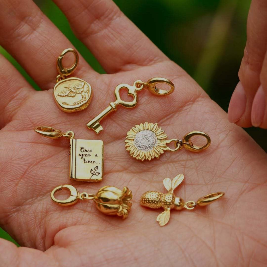 18K Gold Vacuum-Plated Stainless Steel DIY Pendant For DIY Projects