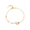 Moon And Stars Gilded Necklace For Women, Made Of S925 Sterling Silver
