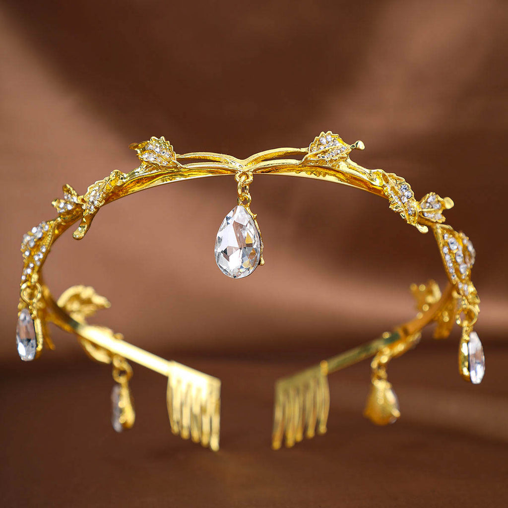 Womens Rhinestone Crown Hair Accessory