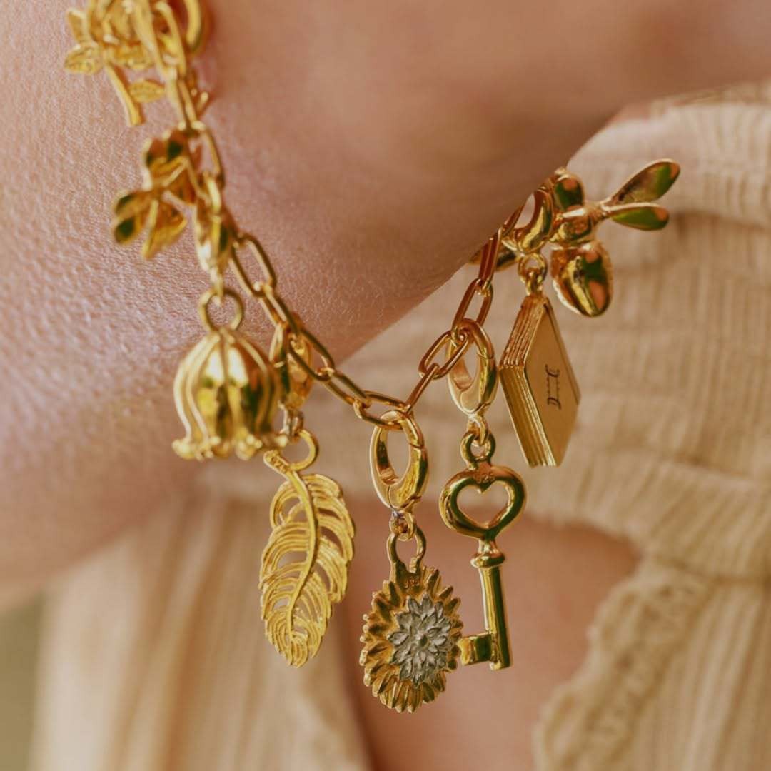 18K Gold Vacuum-Plated Stainless Steel DIY Pendant For DIY Projects