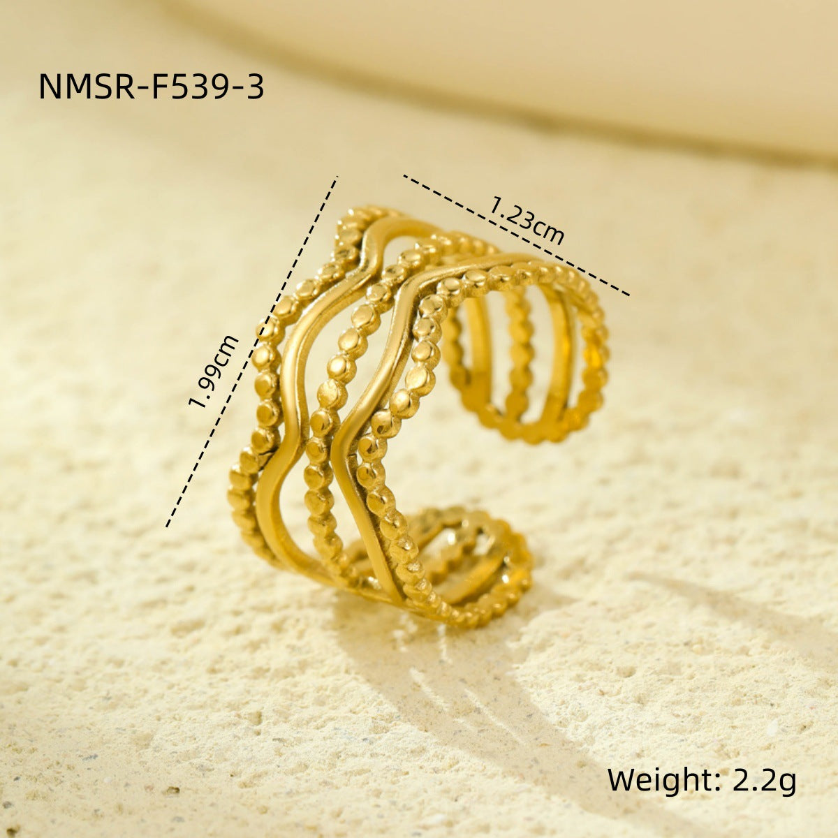 New Niche Stainless Steel Adjustable Ring In The Instagram Style