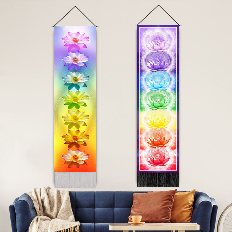 Decorative Hanging Paintings Printed Home Decor Wall Hangings Tassel Tapestries