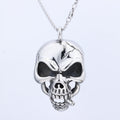 Retro Edgy Skull Pendant With A Cigarette Made From Titanium Steel