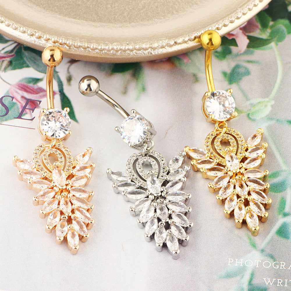 New Belly Button Ring Fashionable And Sexy Belly Button Nail Zircon