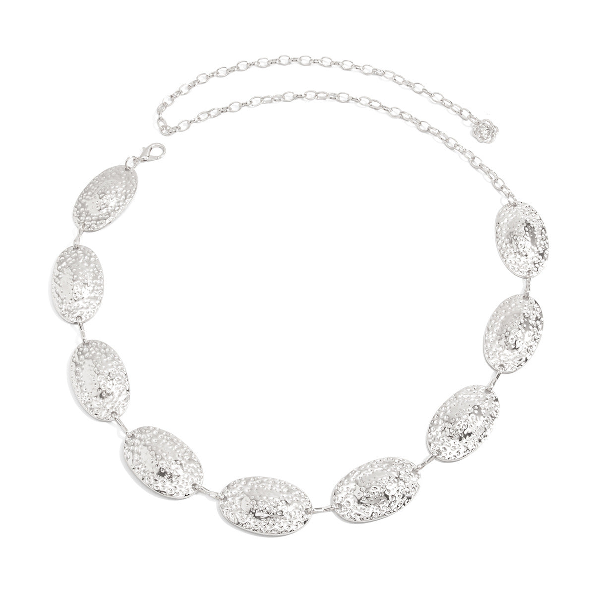 Hip-hop Punk-style Mottled Oval Patchwork Waist Chain