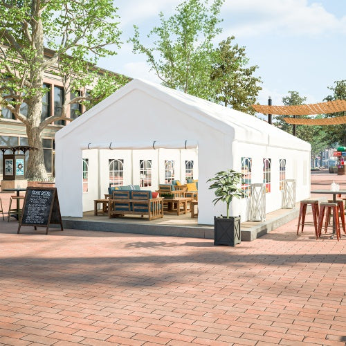 16x32FT Party Tent Heavy Duty, Large Wedding Event Shelters With 3 Storage Bags & Removable Sidewalls, Outdoor Canopy Gazebo Commercial Tents For Parties Carport Camping Garden Patio