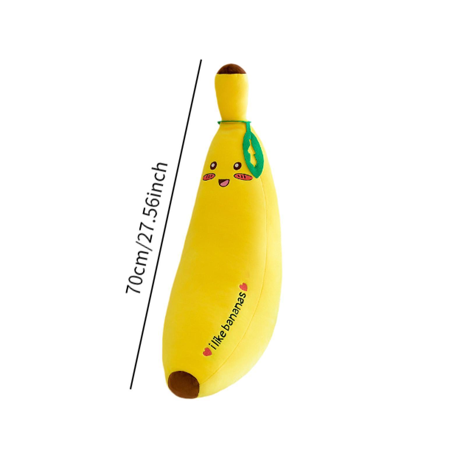 Plush Banana Stuffed Pillow Decor Plushie Toy Breathable Soft Fruit New