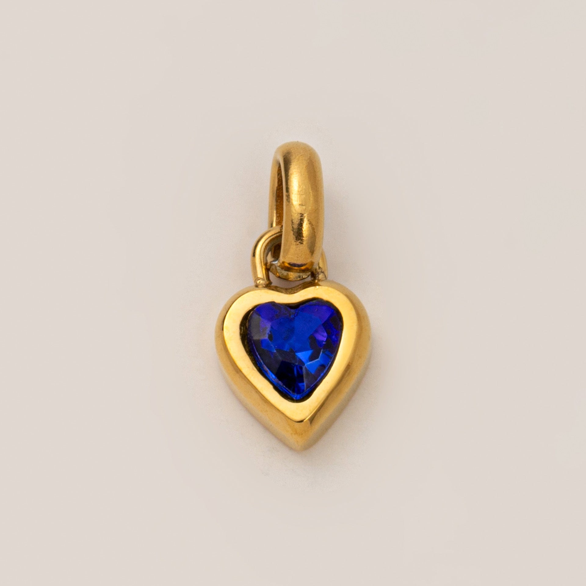 Titanium Steel Heart-shaped DIY Pendant With 12 Zodiac Birthstones