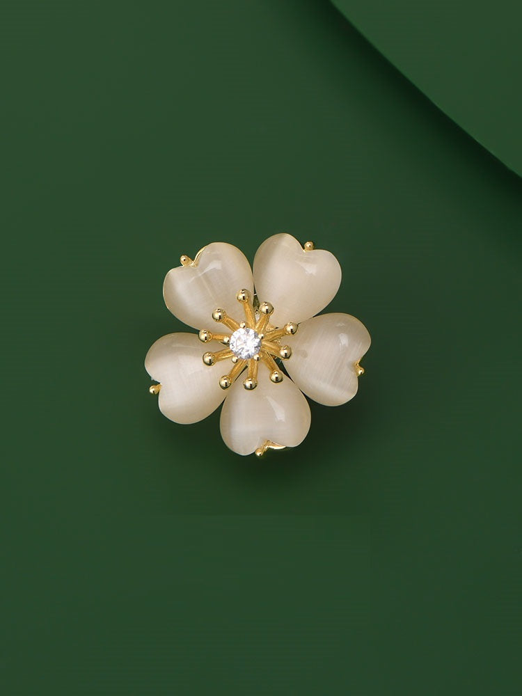 Cherry Blossom Belt Buckle Brooch For Women