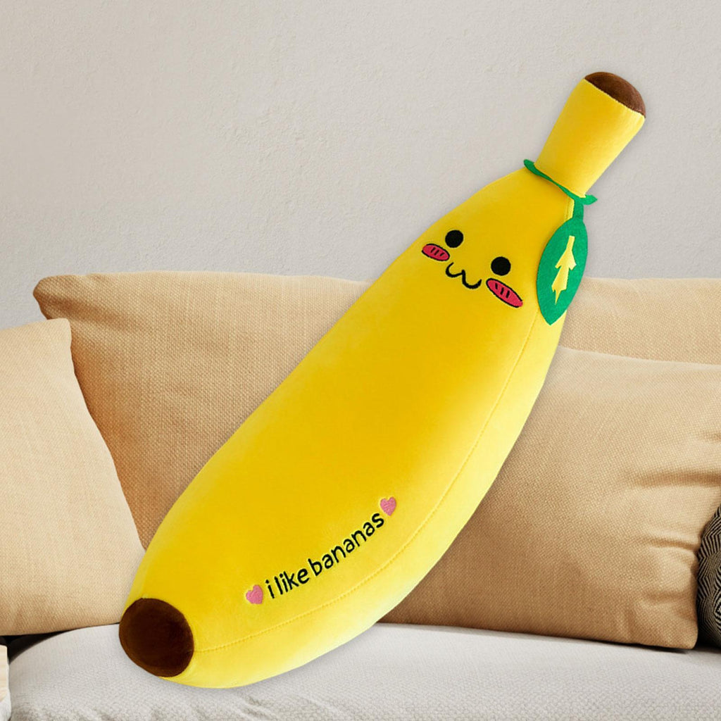 Plush Banana Stuffed Pillow Decor Plushie Toy Breathable Soft Fruit New