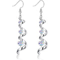 Fashion Spiral Ribbon Multi-drop Teardrop Earrings