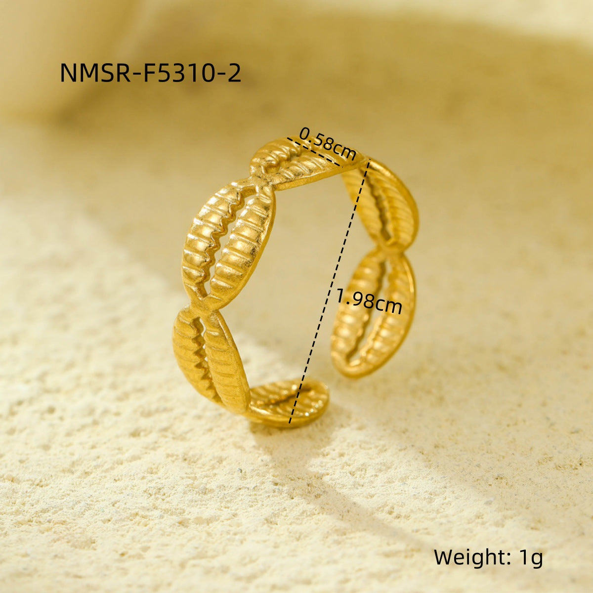 New Niche Stainless Steel Adjustable Ring In The Instagram Style