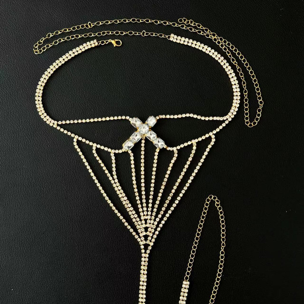 New Rhinestone Panties Women Sexy Body Chain Trend