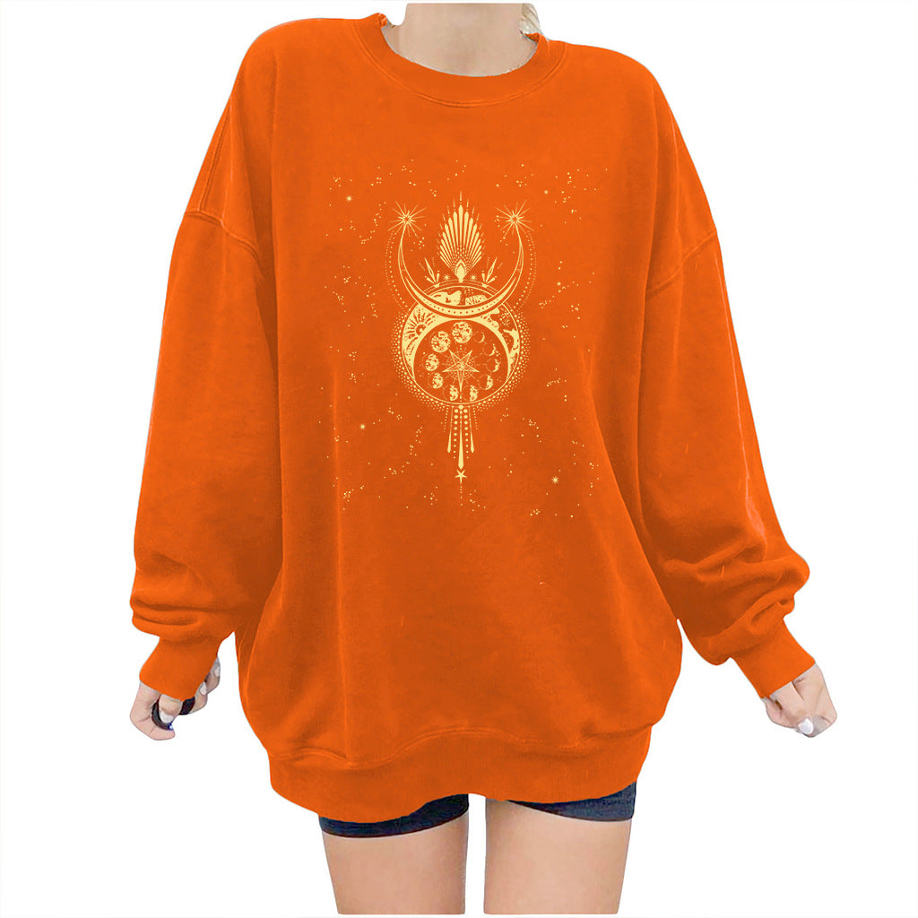 Five Pointed Star Array Guards Printed Women Sweater