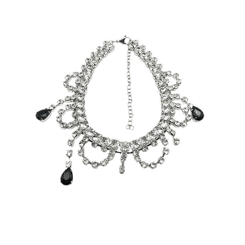Sparkling Bridal Necklace Clavicle Chain