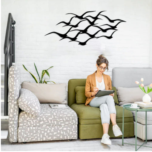 Iron Crafts Metal Flying Bird Art Wall Decoration